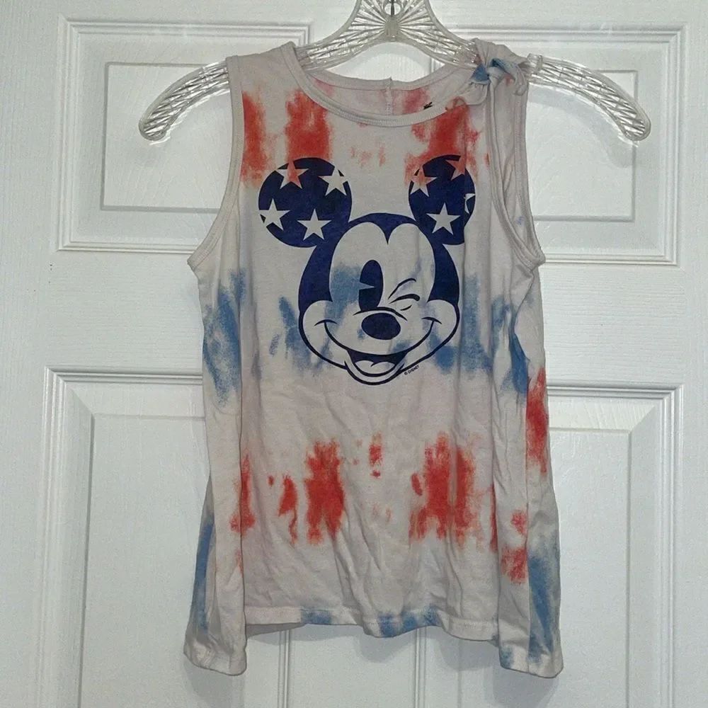 ✨Abercrombie Kids x Disney Mickey Mouse American Tie Dye Tank Top